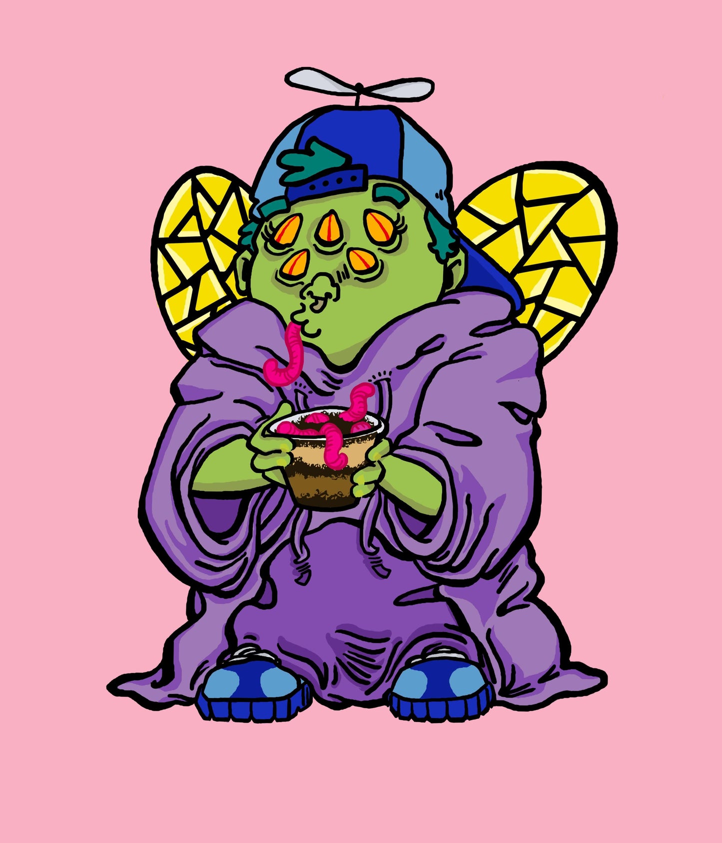 baby bug mane in the style of baby Yoda