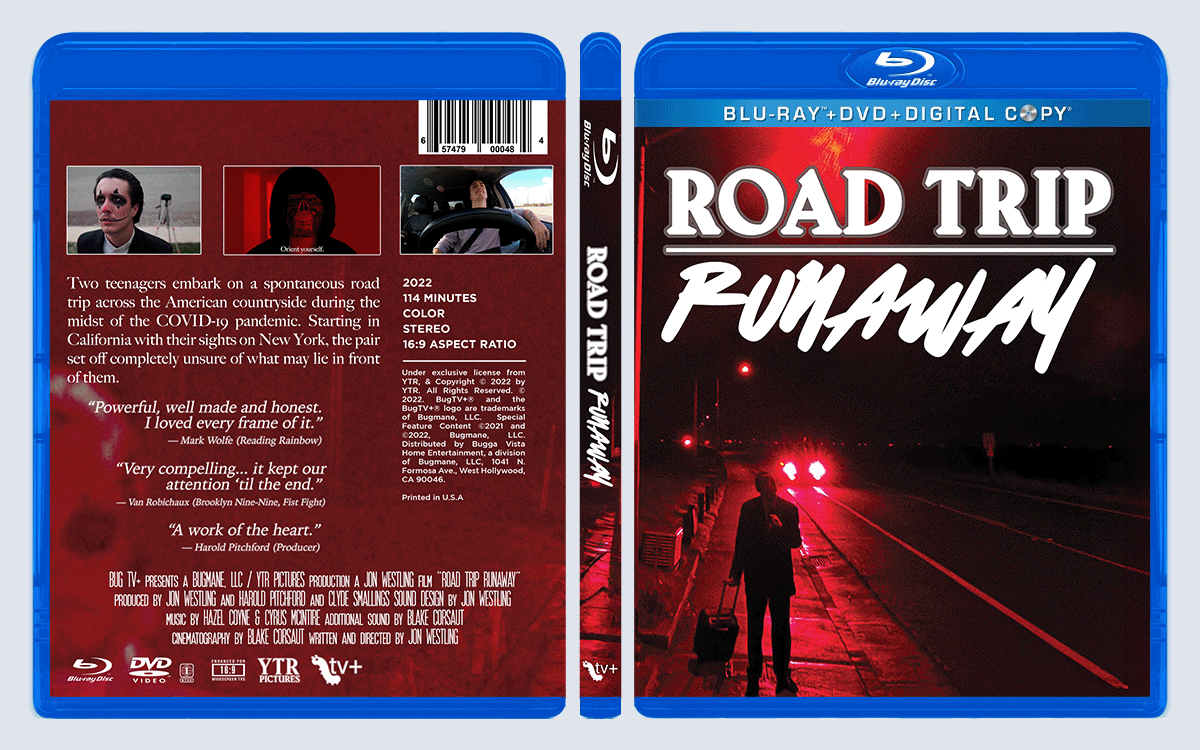 Blu-Ray in case of Road Trip Runaway front and back