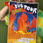 poster featuring drawing of great lakes region and information about Bug Tour 2019